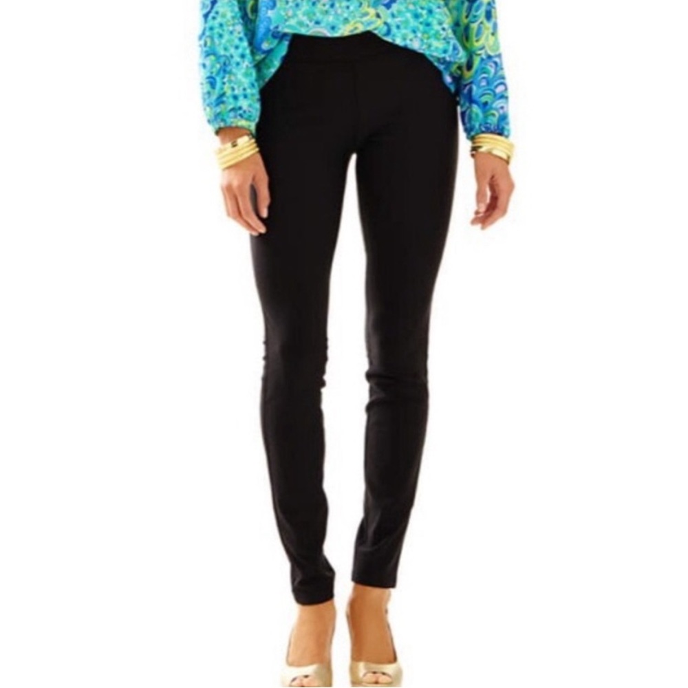 EUC Lilly Pulitzer Gia Woven Black Leggings